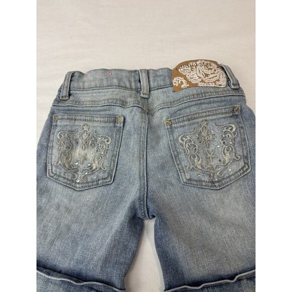 Vintage Y2K Vanilla Star Jorts Embellished Embroidered Low Rise Girls Size 7 - Picture 7 of 12